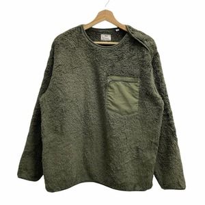 Men’s Uniqlo x Engineered Garment Fleece Sweater Pocket Design Olive Green  XS